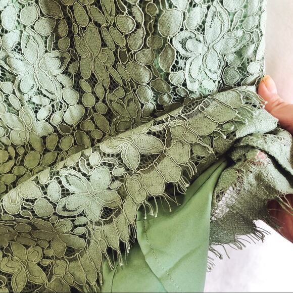 LALU Green Lace Button-Back Mini Dress - Picture 5 of 13